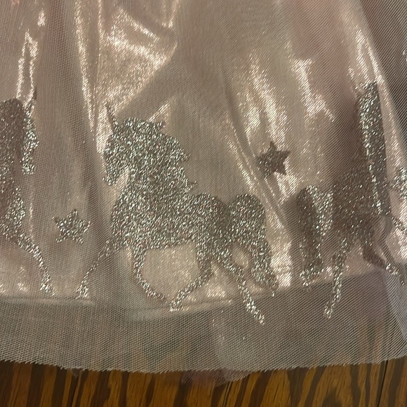 Zunie Blue and Pink tulle sparkle unicorn dress with belt - Picture 4 of 5